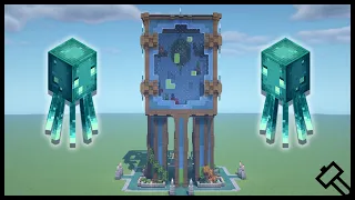 I built a Giant aquarium for the new 1.17 Glow Squid [ Minecraft TimeLapse ]