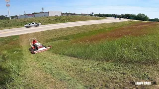 Mowing Tall Grass on a Steep Hill with the VENTRAC 95" Wide Area Mower Deck!