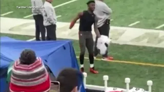 Antonio Brown cut by Bucs after stripping off jersey, storming off field