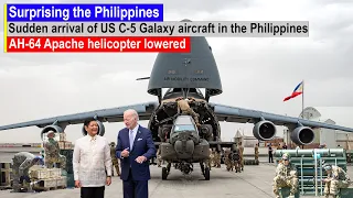 C-5 Galaxy aircraft carrying US Apache helicopters landed secretly at Clark air base, Philippines
