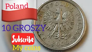 POLAND/POLSKA TWO DIFFERENT COINS 10 GROSZY 2000&2015/MY COINS