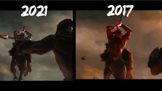 Justice League 2021 VS 2017 | Darkseid and Steppenwolf vs Ancient Gods comparison