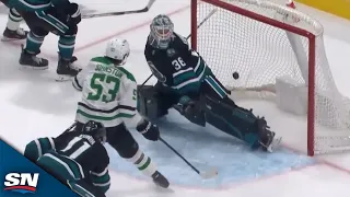 Wyatt Johnston Scores Hat Trick As Part Of Stars' Late-Game Push To Force OT vs. Sharks