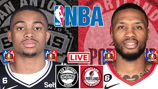 San Antonio Spurs vs Portland Trail Blazers | NBA Live Scoreboard 2023 | Jimby Sports