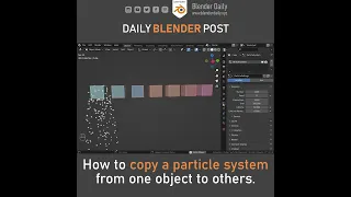 How to copy particle systems in Blender