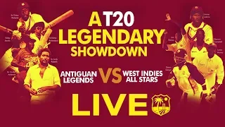 🔴LIVE T20 LEGENDS SHOWDOWN | Antiguan Legends vs West Indies All Stars