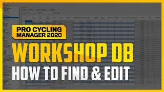 How to Find & Edit a Workshop Database / Pro Cycling Manager 2016 - 2017 - 2018 - 2019 - 2020