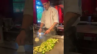 This Hibachi Chef makes a Train 🚂 😳 at Benihana