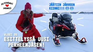 KELKALLA JUMISSA JÄRVESSÄ! #vaihtovuosisodankylässä vlogi 35 (Snowmobiling / english subtitles)