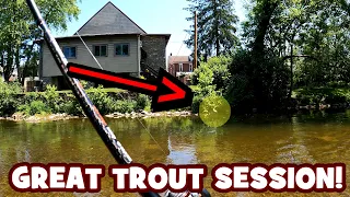 Catching some POWERFUL TROUT in DOWNINGTOWN...!!!  | East Branch Brandywine Creek Session