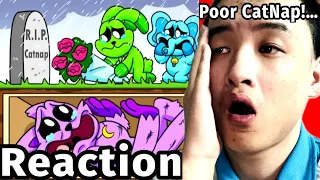 Reacting to CATNAP is BURIED ALIVE?! (Cartoon Animation) by GameToons