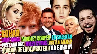 Вокал Lady Gaga & Bradley Cooper, Post Malone, Ed Sheeran, Miley Cyrus, Justin Bieber Ушами препода