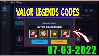 Valor Legends Codes JUNE 2022 | Valor Legend Redeem Code 2022 redeem code game