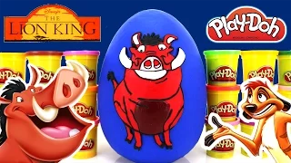 The Lion Guard Pumbaa Giant Play Doh Surprise Egg with The Lion King Tsum Tsum Kids Toys