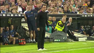 Xavi reaction to Lewandowski goal vs Valencia