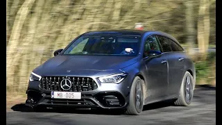 Test / Essai Mercedes CLA AMG 45 S Shooting Brake, 421HP + Exhaust sound