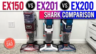 Shark CarpetXpert Carpet Cleaner COMPARISON EX150 vs EX201 vs EX200   Who Wins Best One?