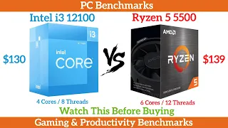 Intel i3 12100 vs Ryzen 5 5500 | Watch This Before Buying