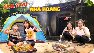 Thử Thách Cắm Trại Trong NHÀ HOANG ♥ Min Min TV Minh Khoa