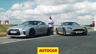 Which is fastest? Nissan GT-R takes on Aston Martin V12 Vantage S | Autocar