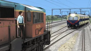 Two Trains on the Same track due to track fault #3 - Emergency Brake  BeamNG.Drive