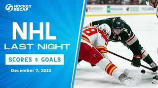 NHL Last Night: All 57 Goals and Scores on December 7, 2022