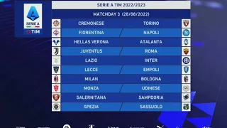 Календарь расписание матчей Серии А Чемпионат Италии сезон 2022/2023 #seriea A TIM 2022/23 Fixtures