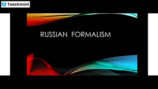 RUSSIAN FORMALISM