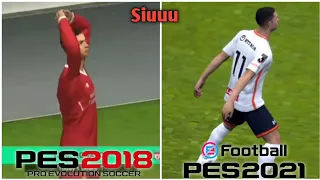 Siuuu Celebration Evolution From Pes 2017 Mobile to Pes 2021 Mobile