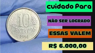 NÃO VENDA ESSAS 5 MOEDAS DE 10 CENTAVOS POR MENOS DE R$ 6.000,00 ANTES DE ASSISTIR AO VÍDEO.