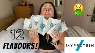 my *HONEST* Review of 12 MYPROTEIN FLAVOURS // IMPACT WHEY PROTEIN REVIEW