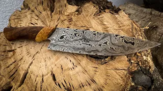 Knife making - Damascus chef knife