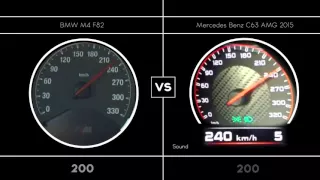 BMW M4 vs AMG C63 2015    Acceleration 0 250 kmh #2