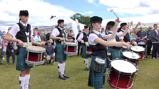 "Skye Boat Song" and "Sweet Maid of Glendaruel" slow marches by Newtonhill Pipe Band at Aboyne Games