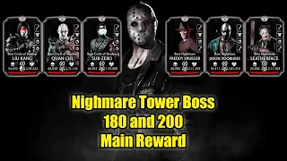 Nightmare Tower Boss 180 and 200 Main Reward MK Mobile