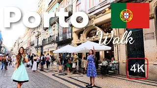 PORTO,  Portugal Walking Tour 4K 🇵🇹 City Centre Walk