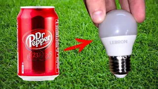 Insert the tin can into the LED bulb. THE RESULT IS WORTH IT!!!