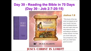 Day 30 Reading the Bible in 70 Days - 70 Seventy Days Prayer and Fasting Programme 2022 Edition