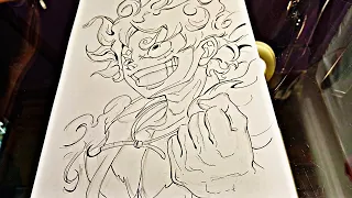 Luffy 5th gear drawing tutorial/ Step by Step/ Part 1