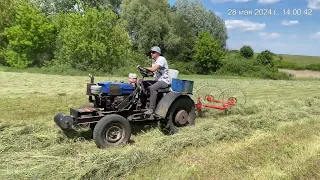 Жара +40, а мы работаем! Собираем  сено!