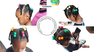 "🌟 Super Easy & Simple Kids' Threading Hairstyle Tutorial in Minutes! 🎀✂️ | Quick & Easy Hairdo 🎀"