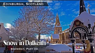 Heavy Snowfall in Dalkeith, Beautiful scenic and magical view of Dalkeith Edinburgh.