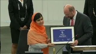 Pakistan's Malala receives EU Sakharov rights prize