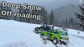 Lada Niva 4x4 vs Suzuki Jimny in Deep Snow