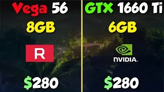 GTX 1660 Ti vs Vega 56