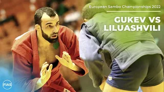 GUKEV Ramed vs LILUASHVILI Mindia. Men 71 kg. European SAMBO Championships 2022