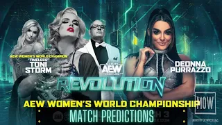 AEW Revolution Predictions - Timeless Toni Storm vs Deonna Purrazzo