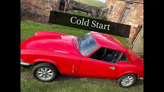 Triumph Spitfire 1500 - Cold Start With Engine / Exhaust Sounds