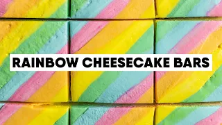 Rainbow Cheesecake Bars - The Scran Line