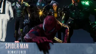 Marvel's Spider-Man Remastered pc mod Edge of time suit (Battle Damaged) vs the Sinister Six